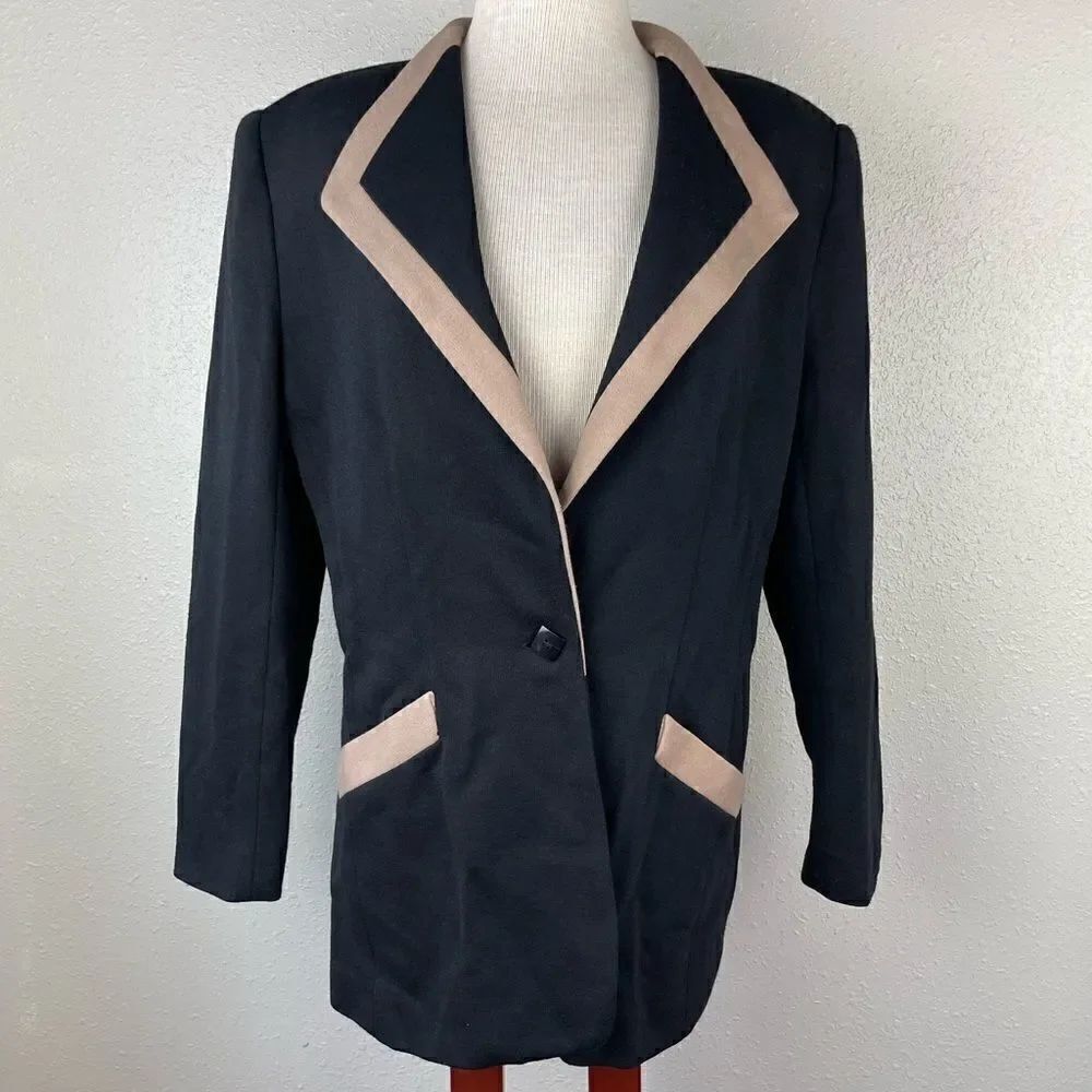 Vintage Jo Hardin Matching Jacket and Cropped Pants Size M EUC